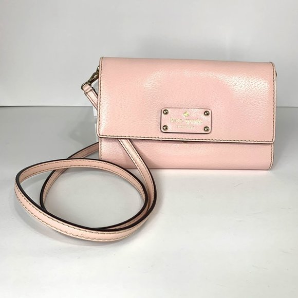 KATE SPADE Wellesley Natalie Clutch Removable Crossbody Strap in Balletslip - Picture 1 of 12